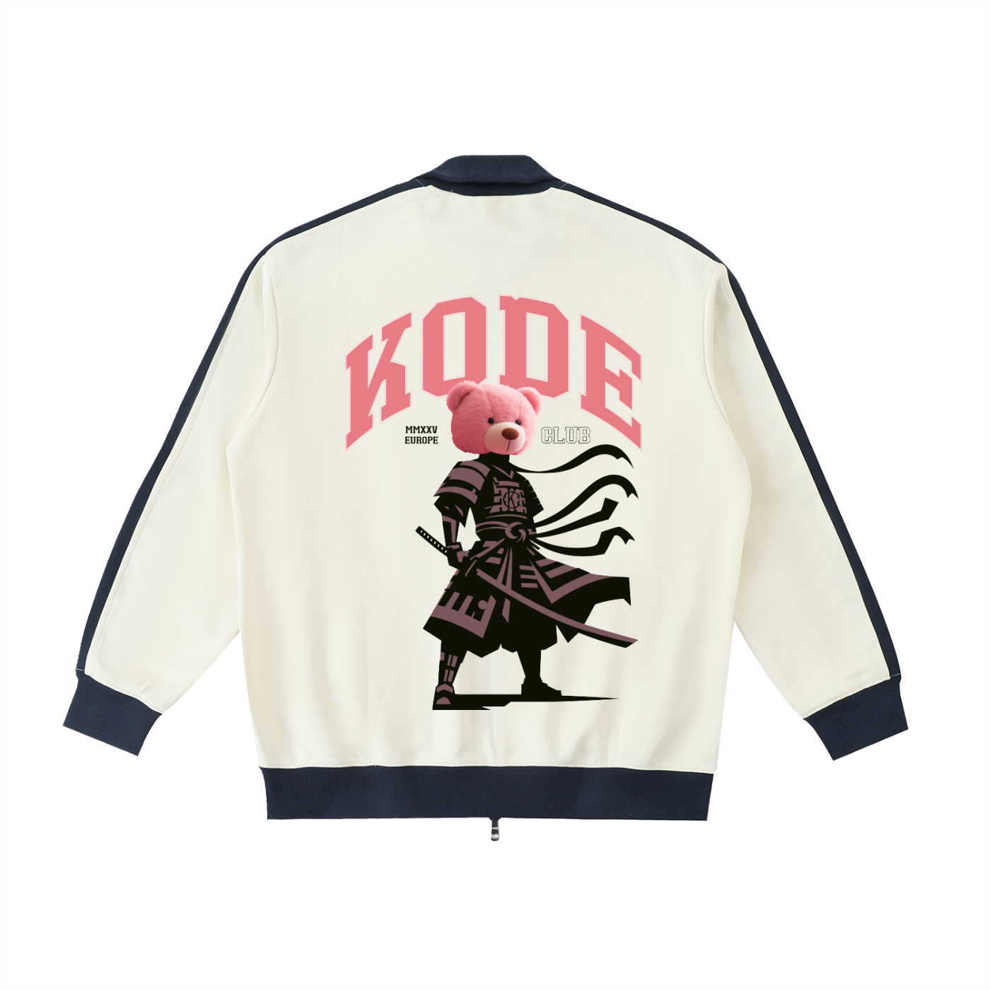 Contrast Trim Stand Collar Jacket