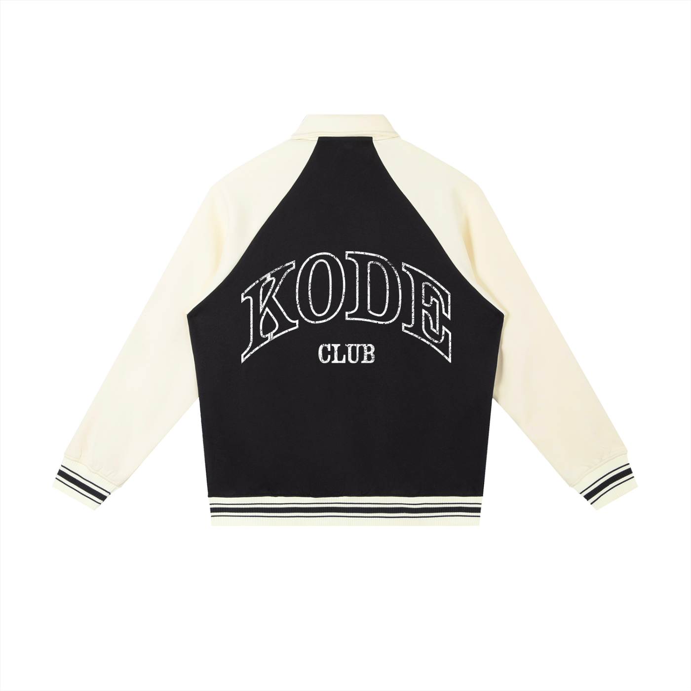 Contrast Raglan Sleeve Baseball Jacket