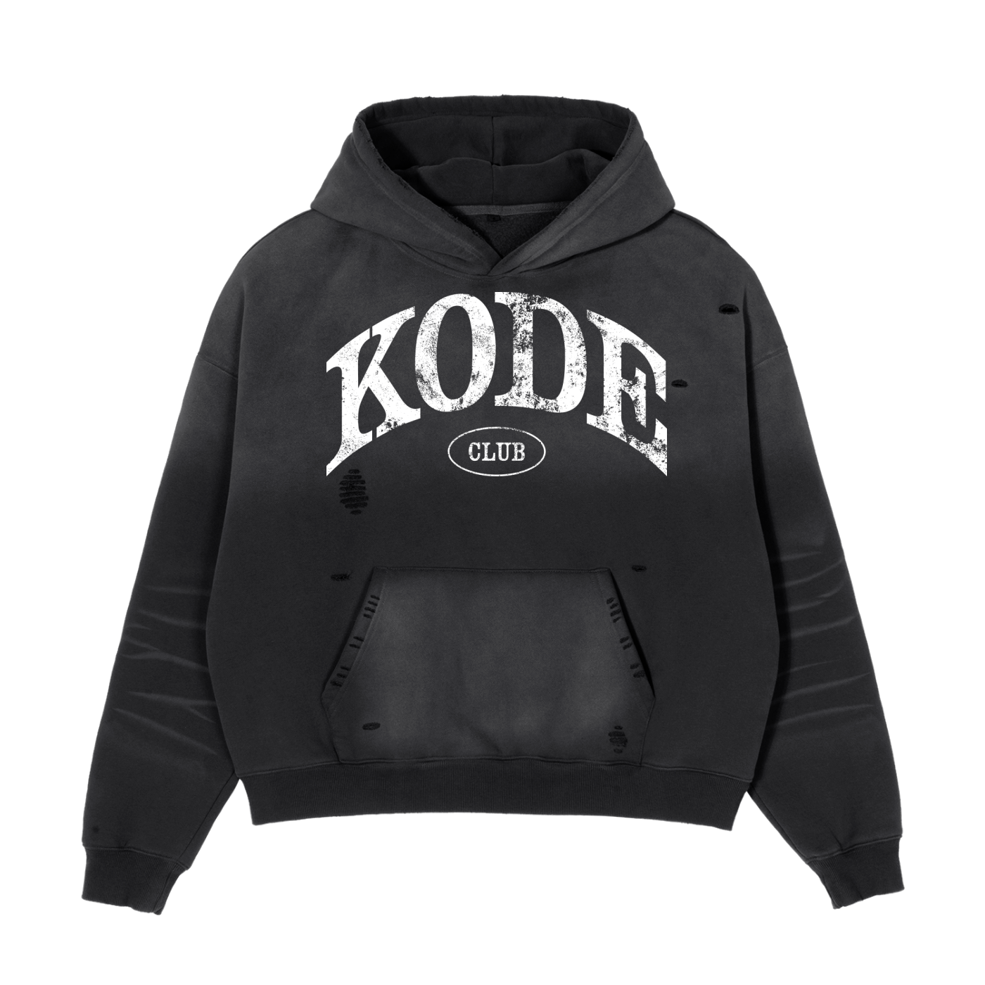 Frayed Sunfade Boxy Fleece Hoodie