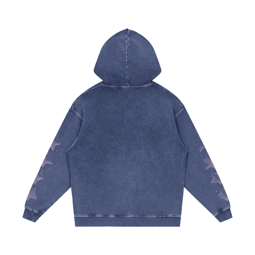 Snow Washed Loose Cotton Hoodie