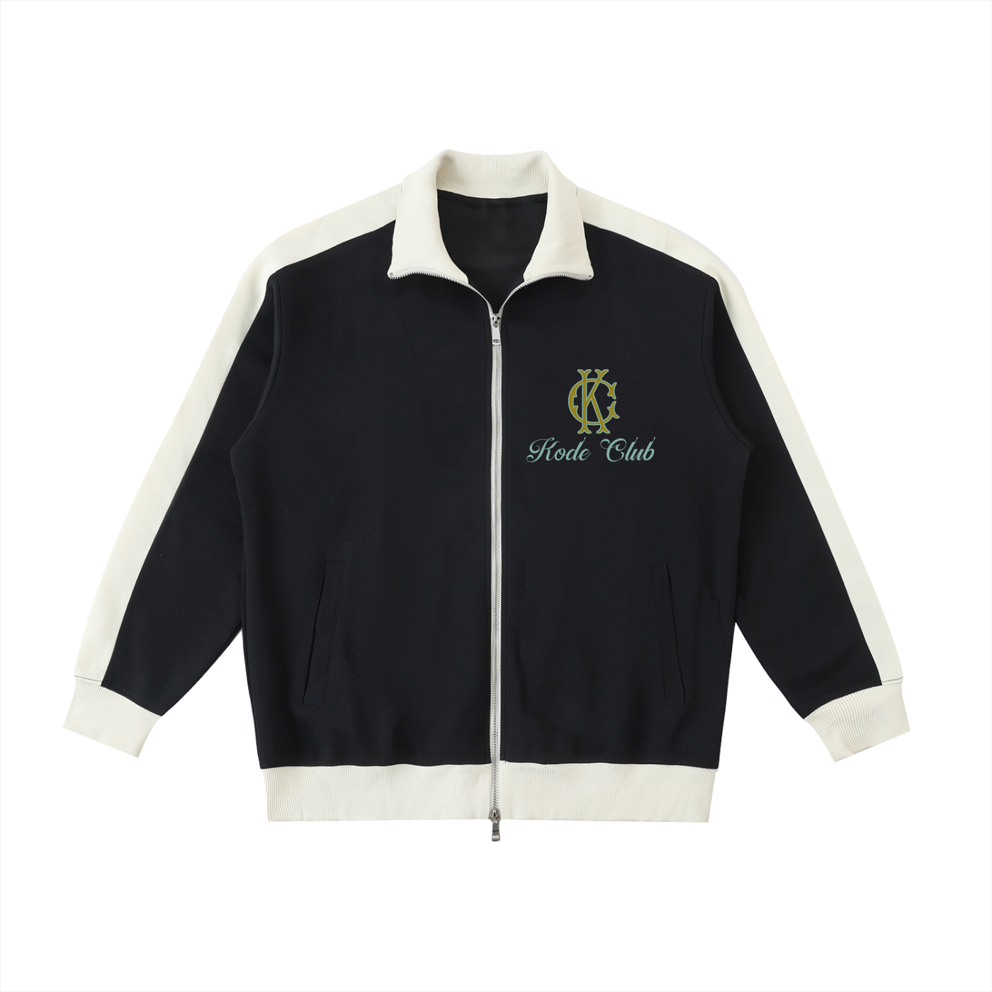 Contrast Trim Stand Collar Jacket