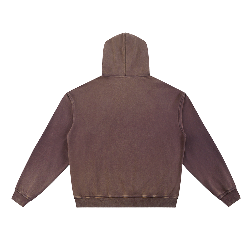 Vintage Washed Gradient Fleece Hoodie
