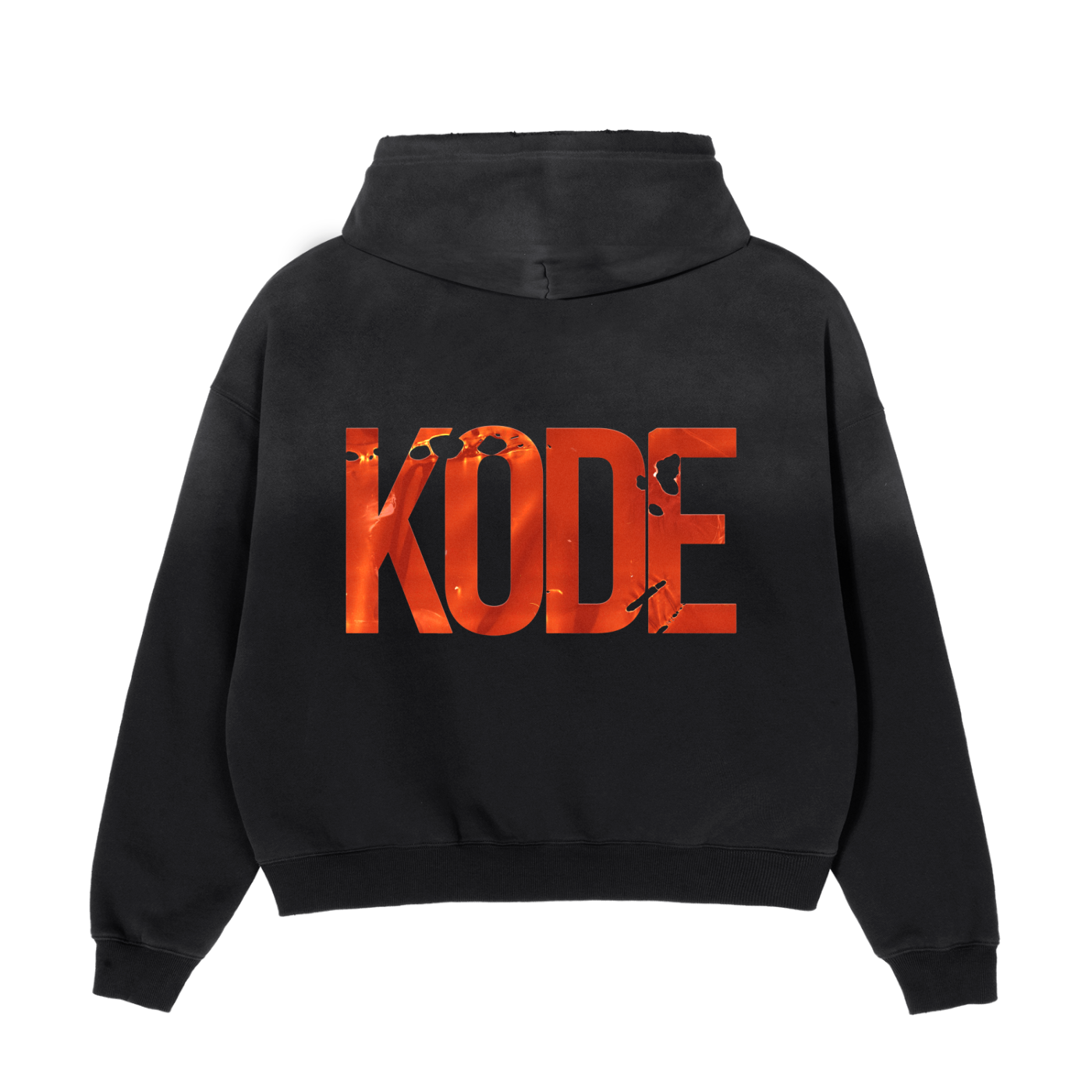 Frayed Sunfade Boxy Fleece Hoodie