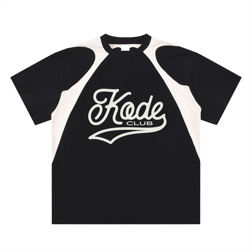 Contrast Panel Cotton T-Shirt