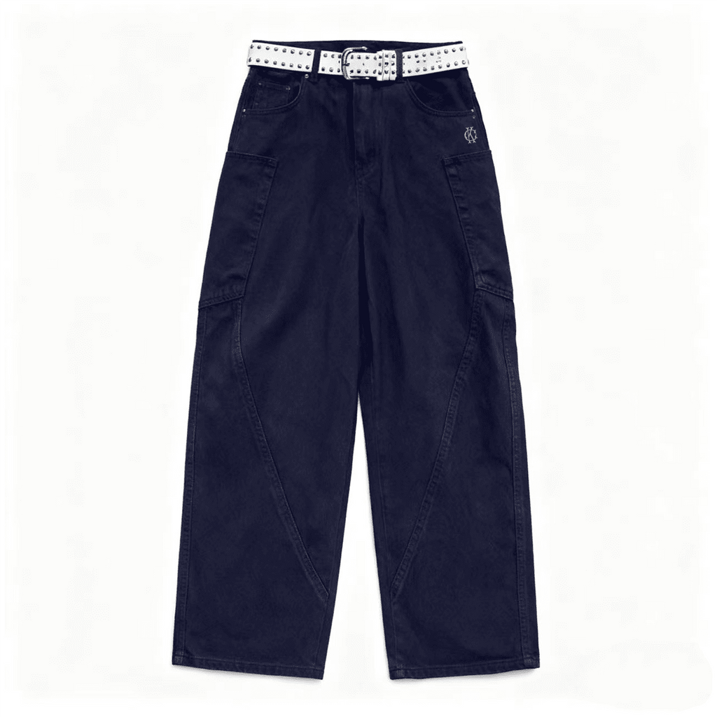 Unisex Loose Fit Straight-Leg Washed Basic Jeans