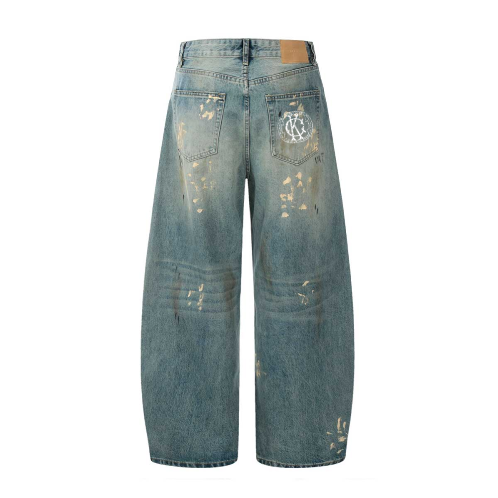 Hand-Painted Loose Streetwear Jeans