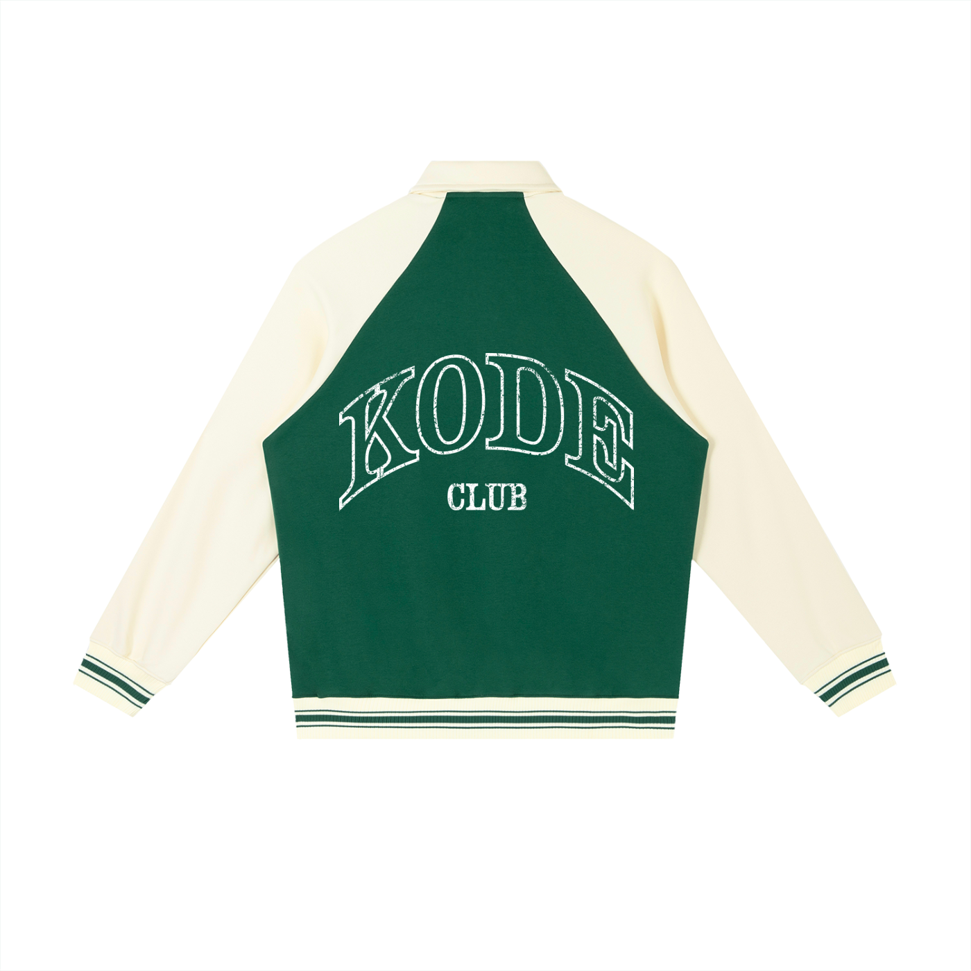 Contrast Raglan Sleeve Baseball Jacket