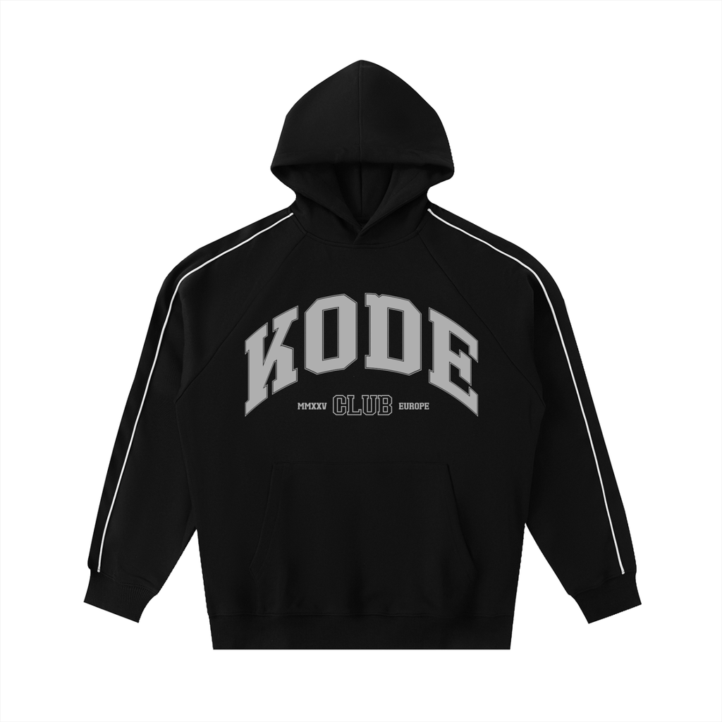 Contrast Piping Raglan Hoodie