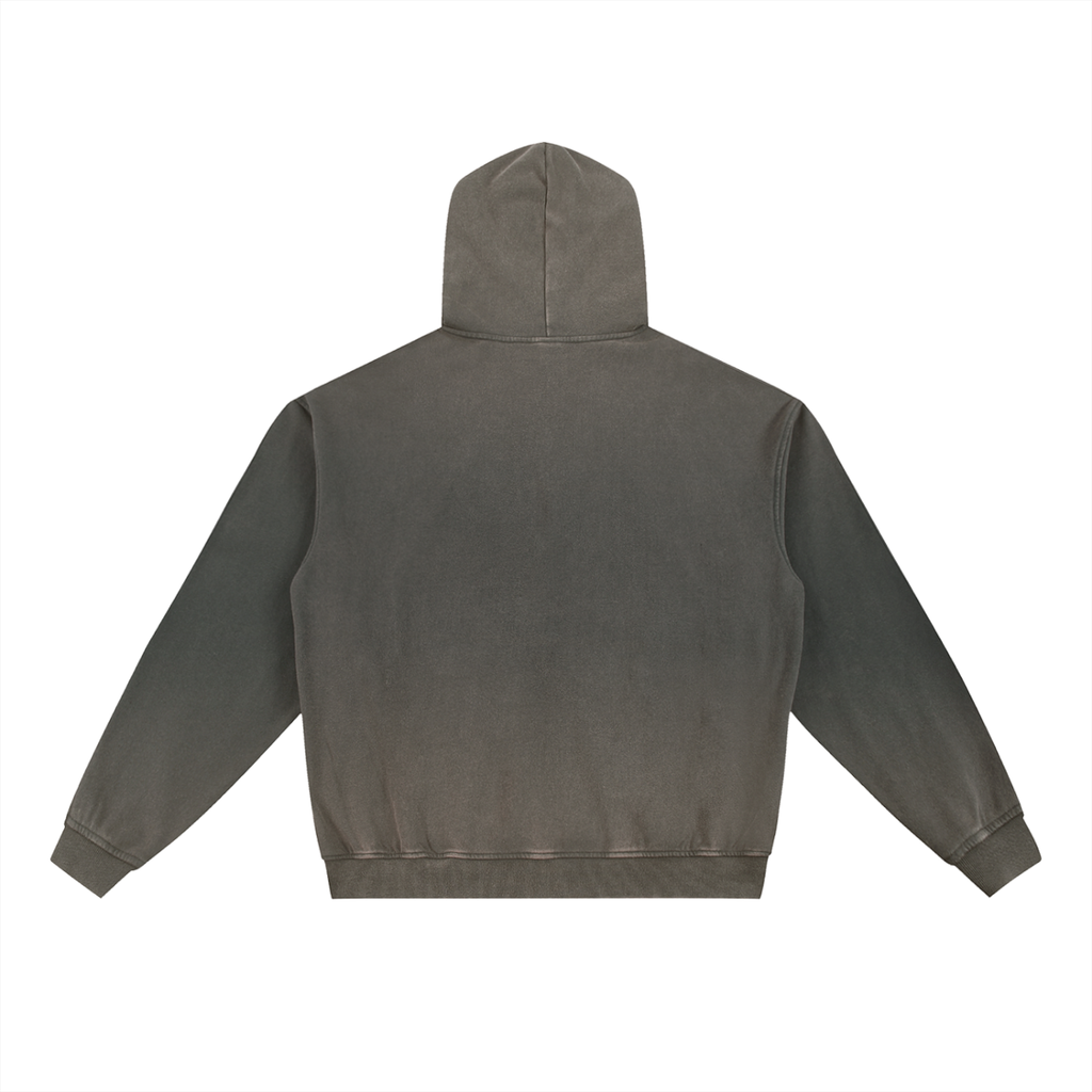 Vintage Washed Gradient Fleece Hoodie