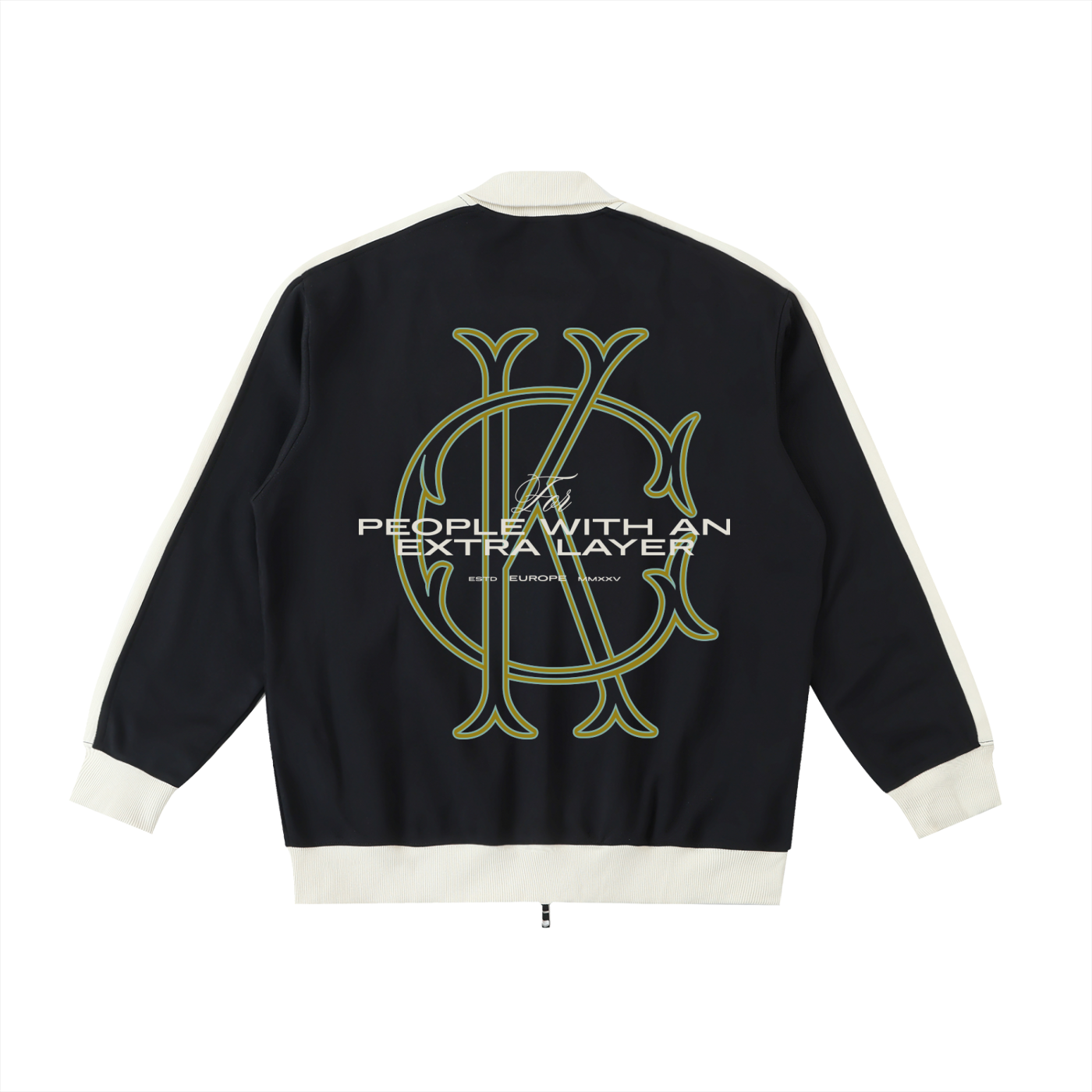 Contrast Trim Stand Collar Jacket