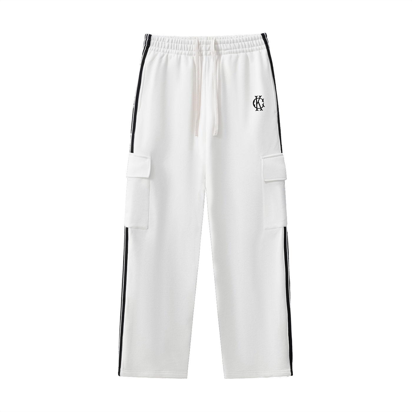 Side Stripe Straight-Leg Pants