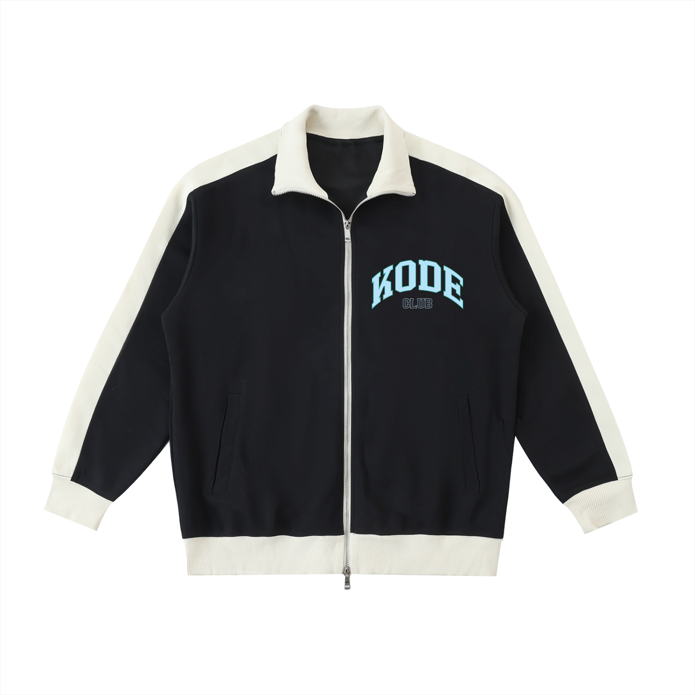 Contrast Trim Stand Collar Jacket