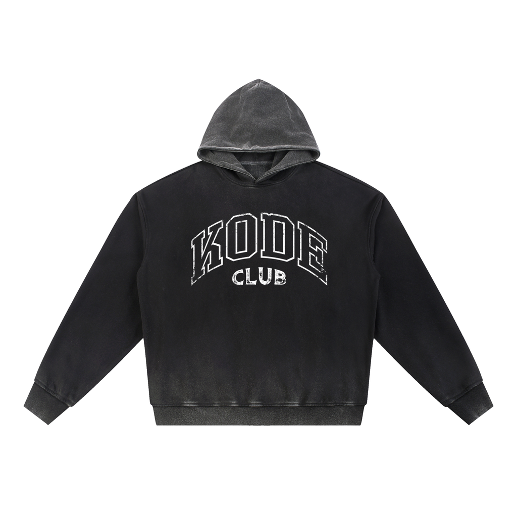 Vintage Washed Gradient Fleece Hoodie