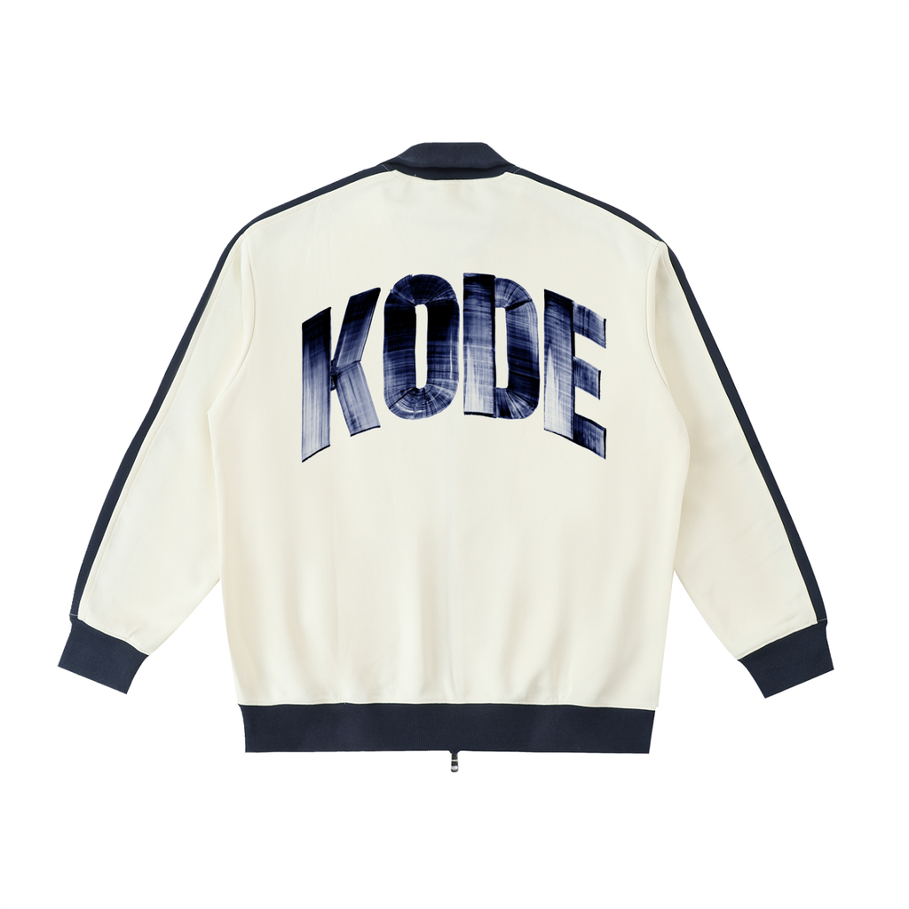 Contrast Trim Stand Collar Jacket