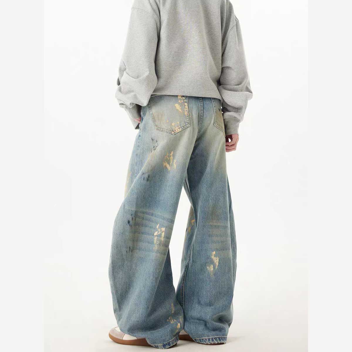 Hand-Painted Loose Streetwear Jeans