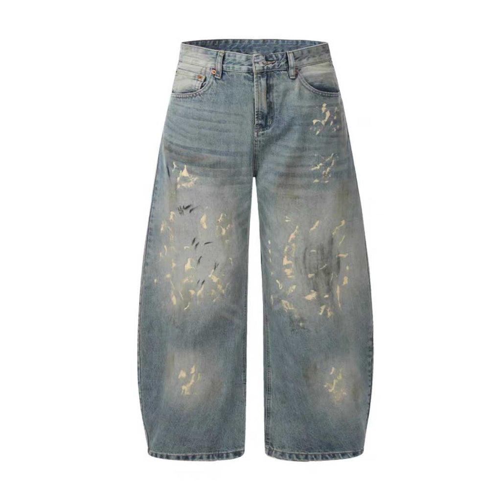 Hand-Painted Loose Streetwear Jeans