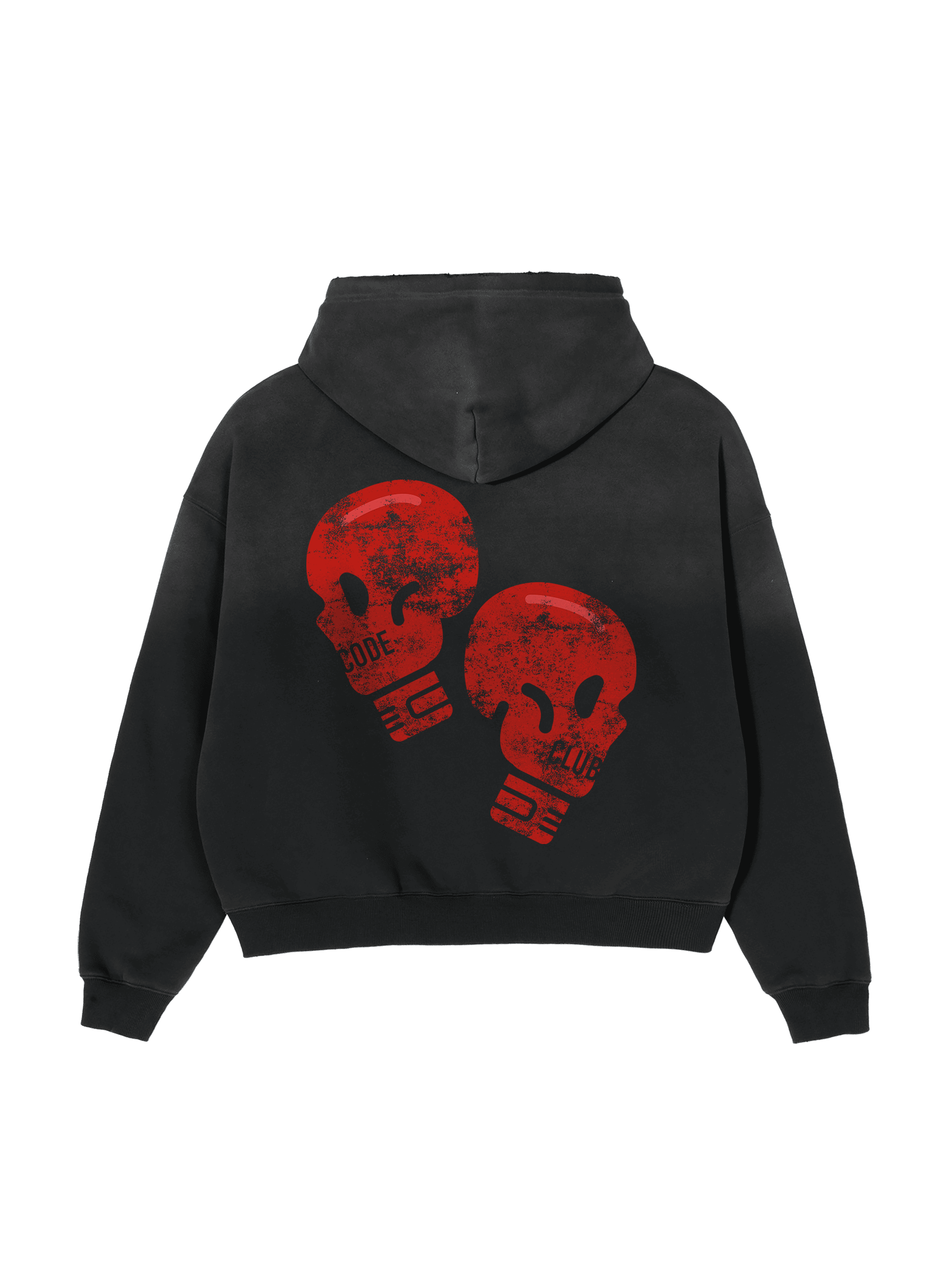 Frayed Sunfade Boxy Fleece Hoodie