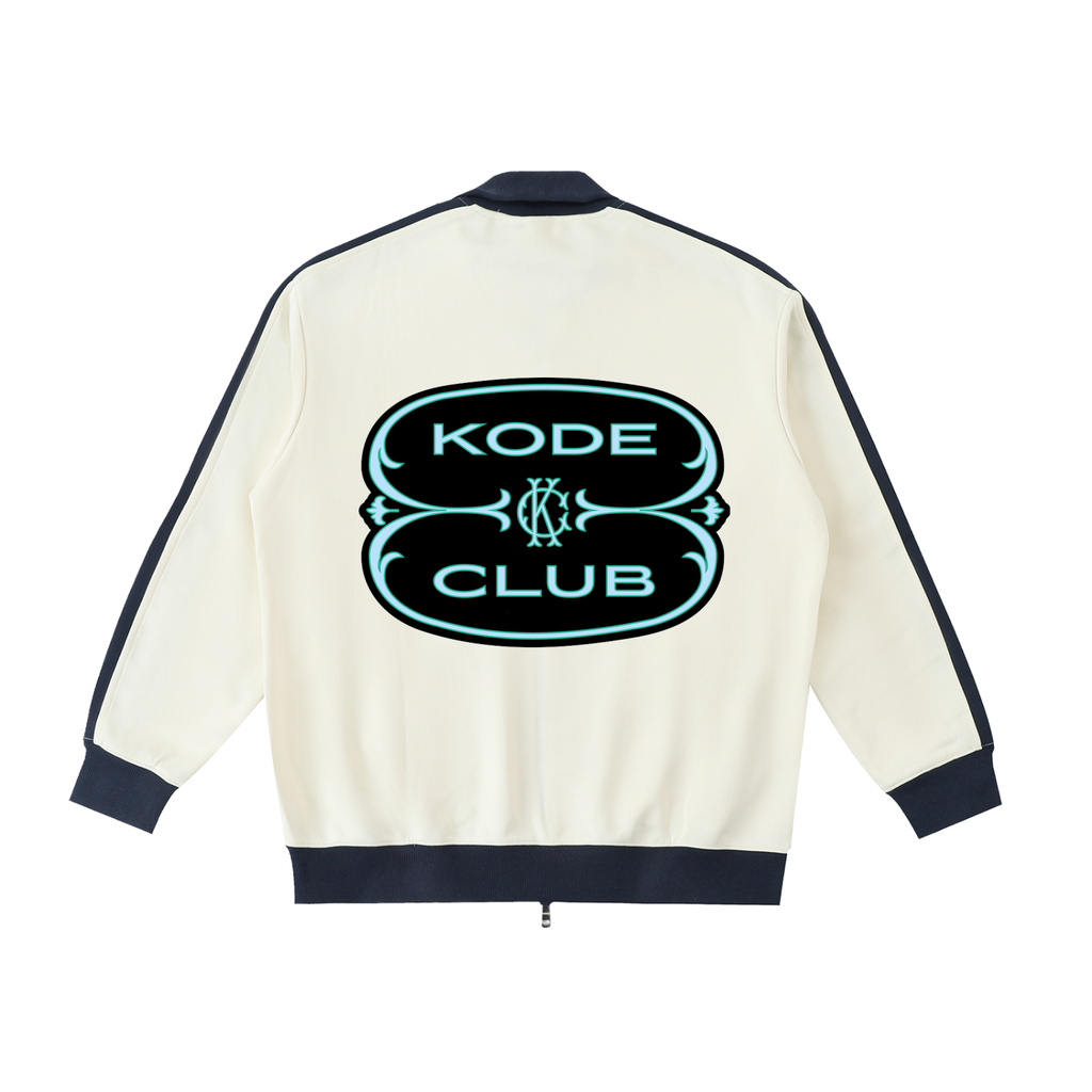 Contrast Trim Stand Collar Jacket