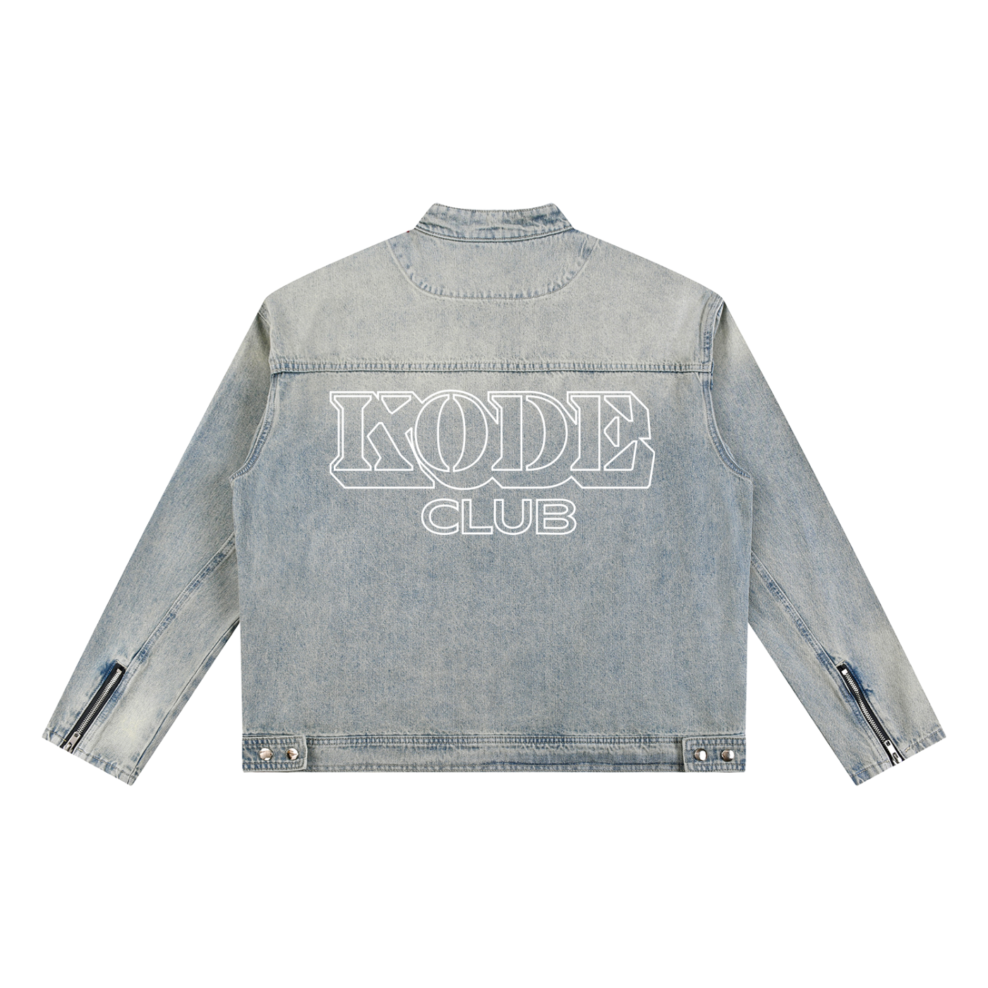 Vintage Wash Zip Denim Jacket