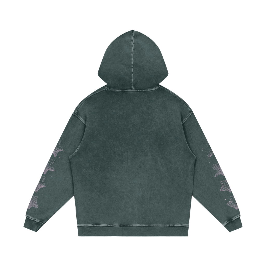 Snow Washed Loose Cotton Hoodie