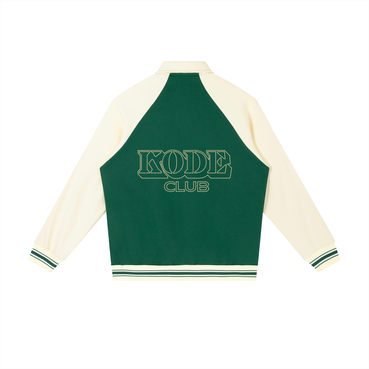 Contrast Raglan Sleeve Baseball Jacket