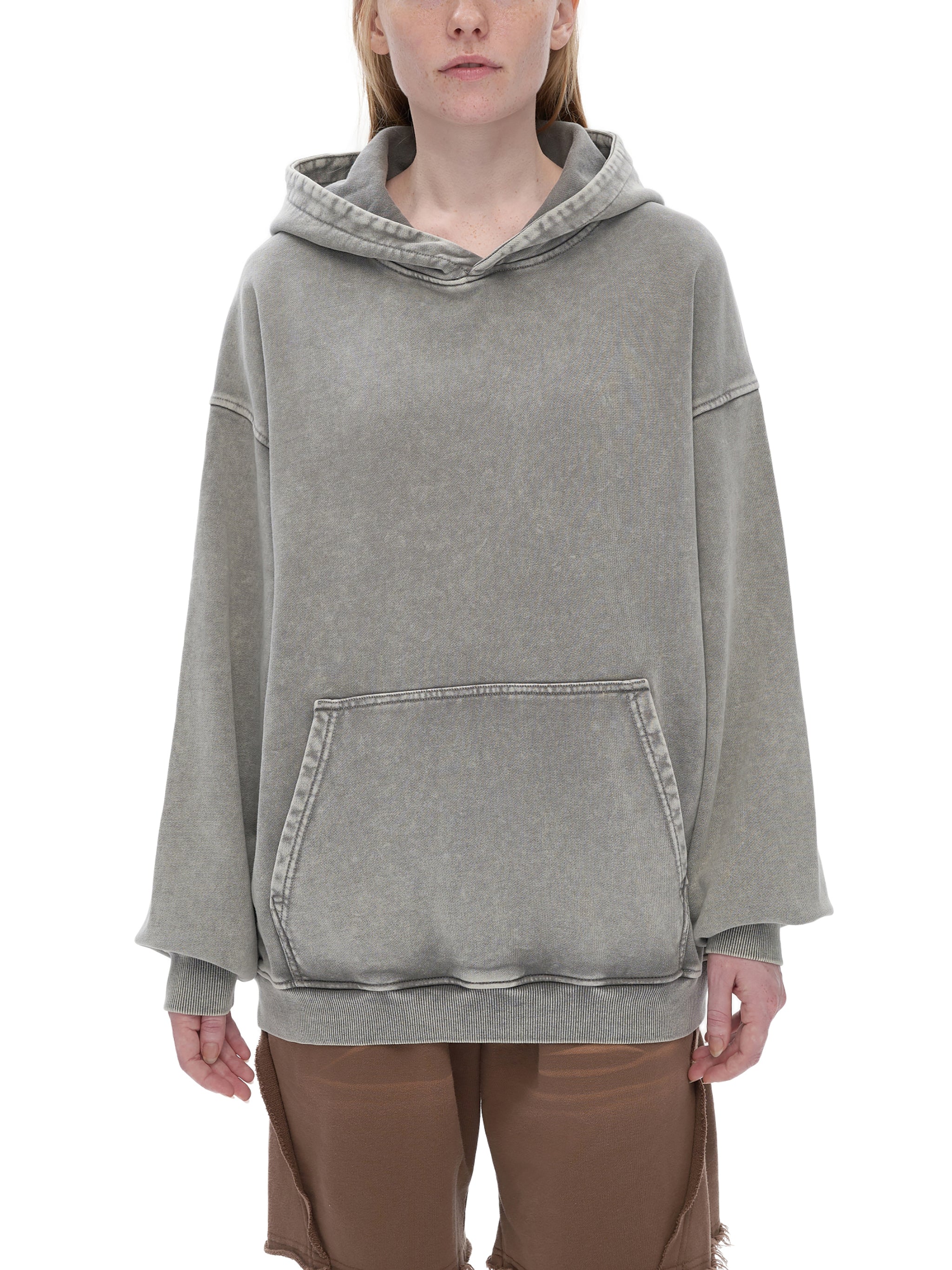 Snow Washed Loose Cotton Hoodie