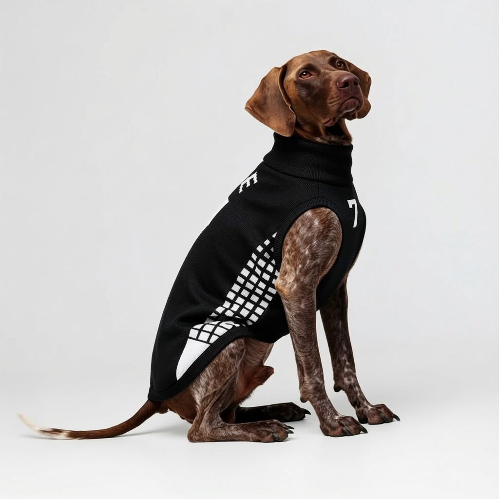 Custom Knitted Pet Sweater – Personalized Name & Number
