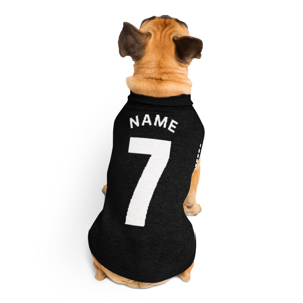 Custom Knitted Pet Sweater – Personalized Name & Number